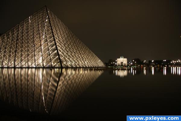 Louvre pyramide photoshop picture